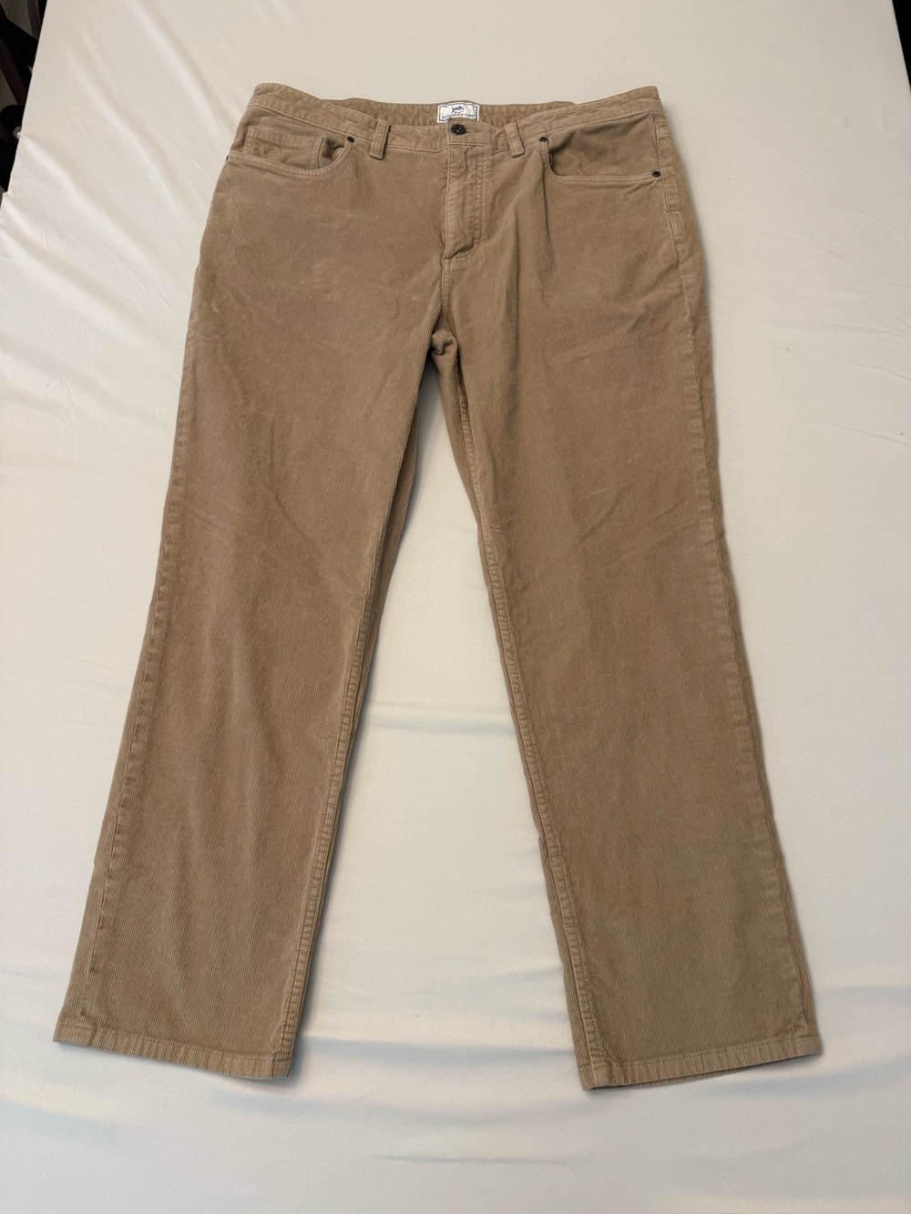 Southern Tide Men’s Corduroy Pants 38x30 Khaki Tan Stretch Straight Leg